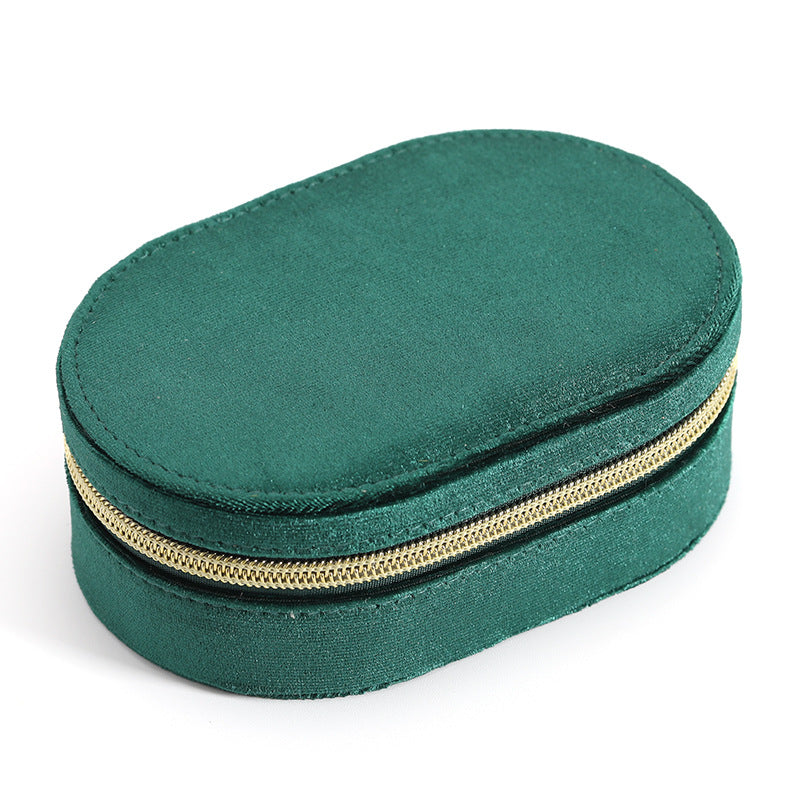 Oval Velvet Jewellery Storage Box