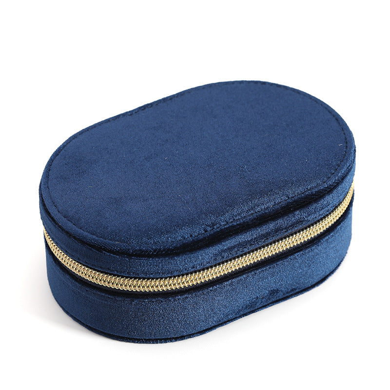 Oval Velvet Jewellery Storage Box