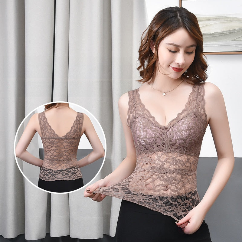 Flattering V-Neck Wide Strap Bra