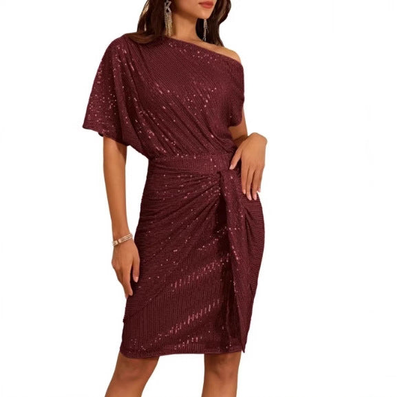 Stylish Mid-Length Evening Dress