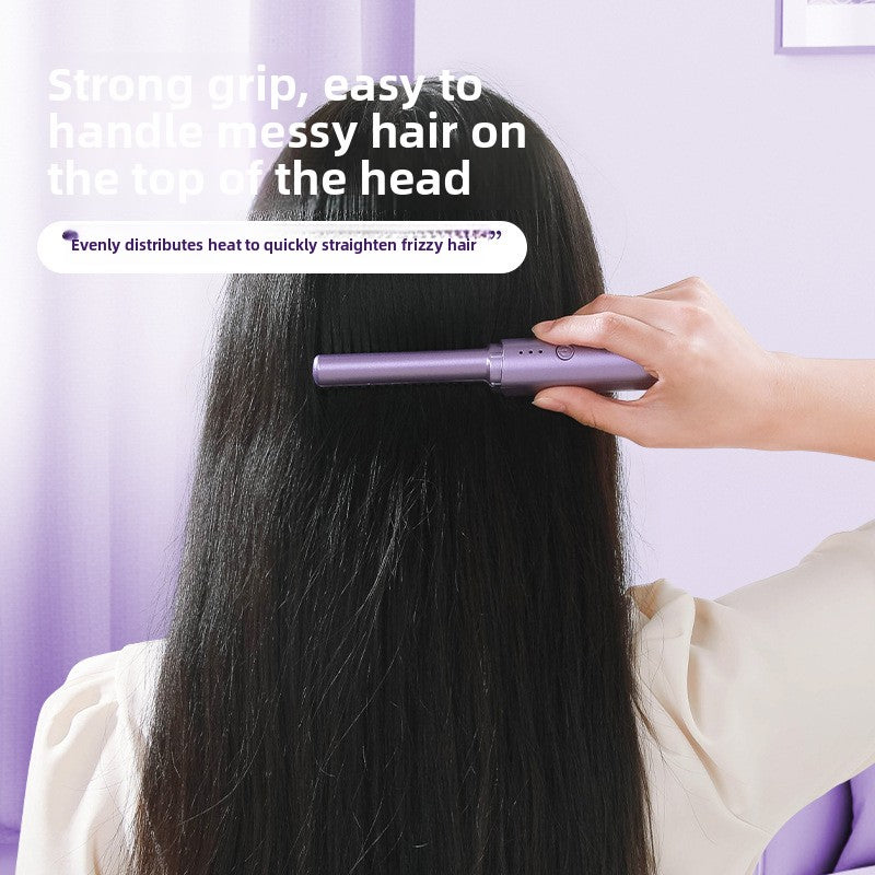 Rechargeable Cordless Lightweight Travel Straightening/Curling Hair Comb