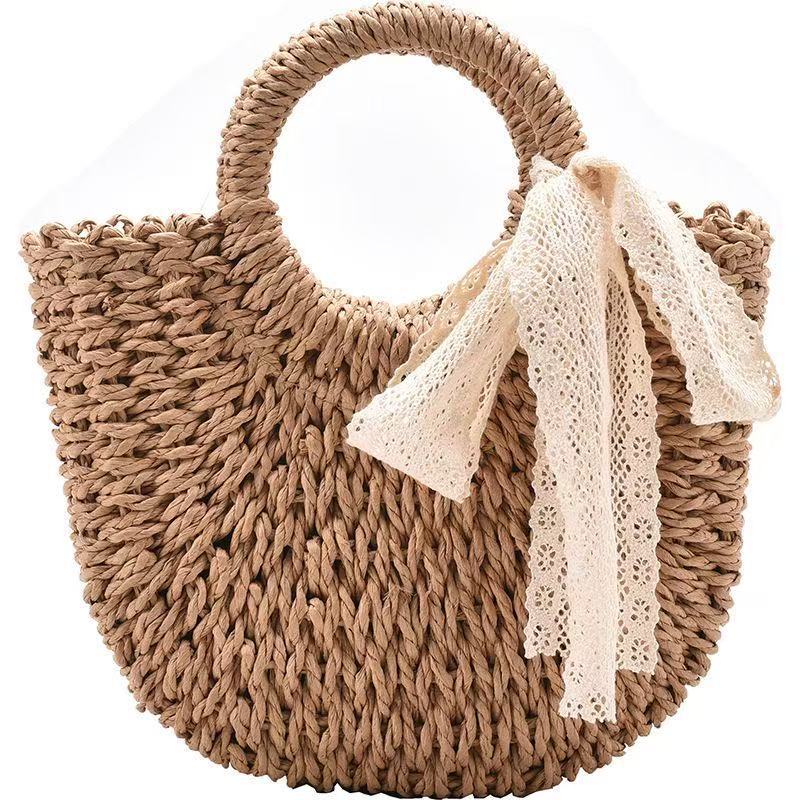 Handwoven Crossbody Straw Bag