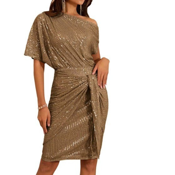 Stylish Mid-Length Evening Dress