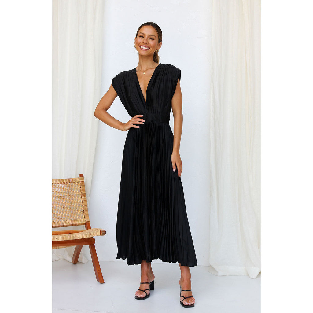 Elegant Pleated Special Occasion Dress