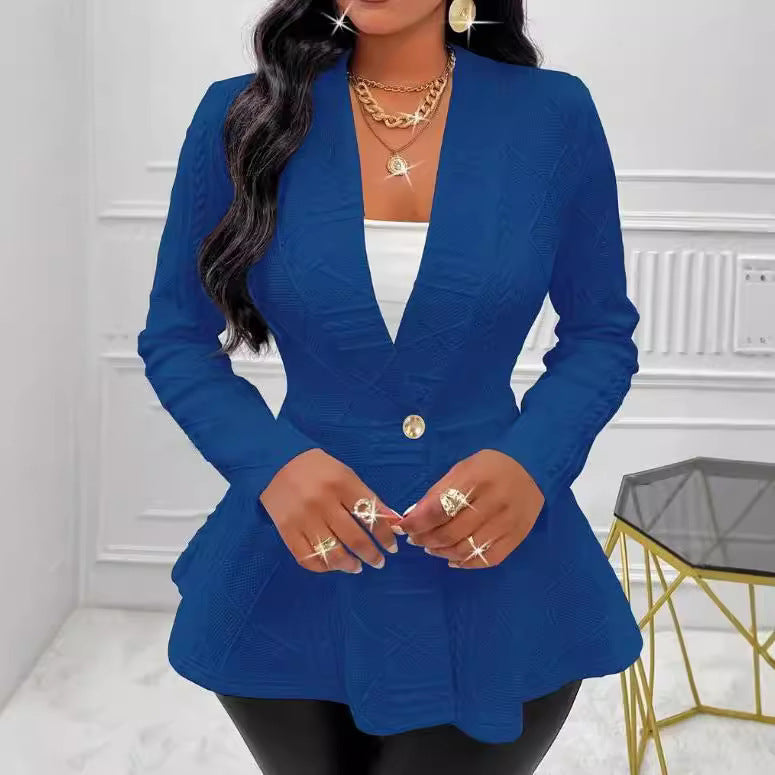 Womens Jacquard Blazer