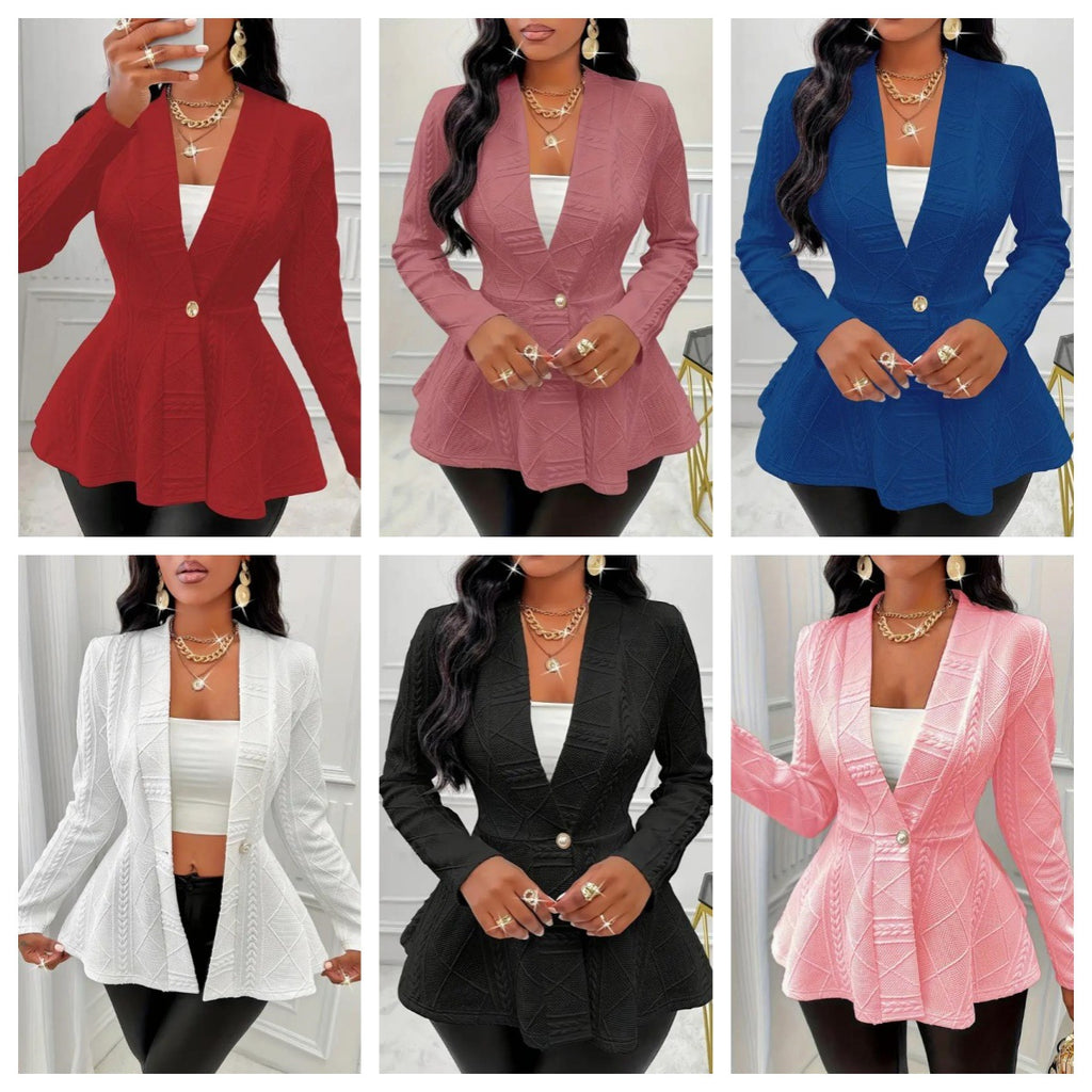 Womens Jacquard Blazer